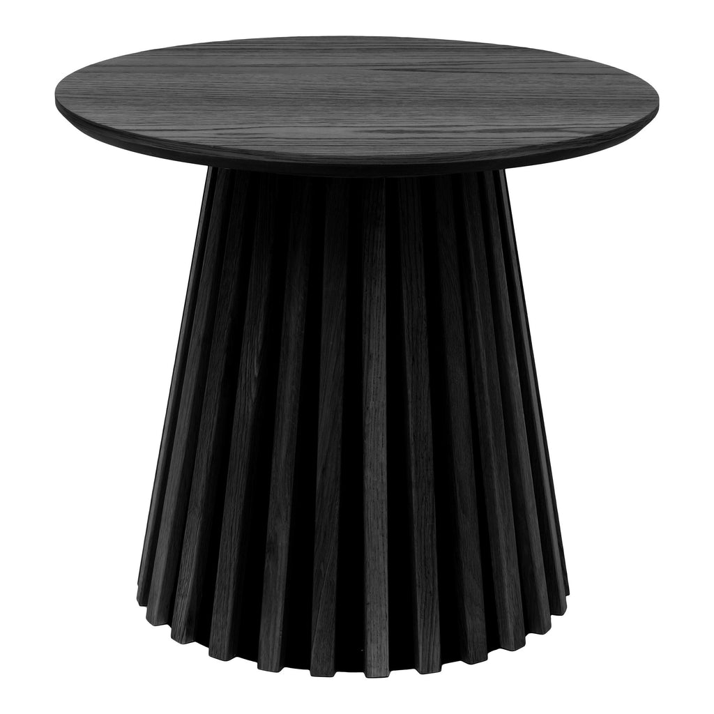 Osaka Bijzettafel - Bijzettafel, eikenfineer, zwart Ø50x45 cm