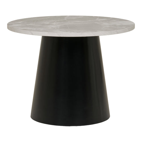 Brito Salontafel - Marmerlook, grijs/zwart Ø60x45 cm - Noël Home