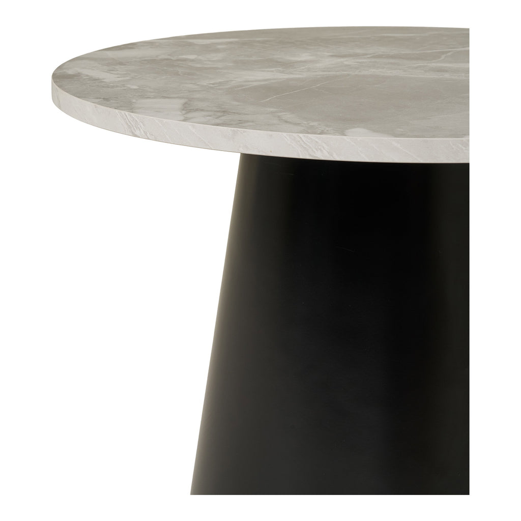 Brito Salontafel - Marmerlook, grijs/zwart Ø60x45 cm