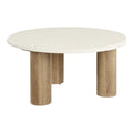 Fondi Salontafel - Salontafel, cementlook, zand/bruin, ø80x40 cm