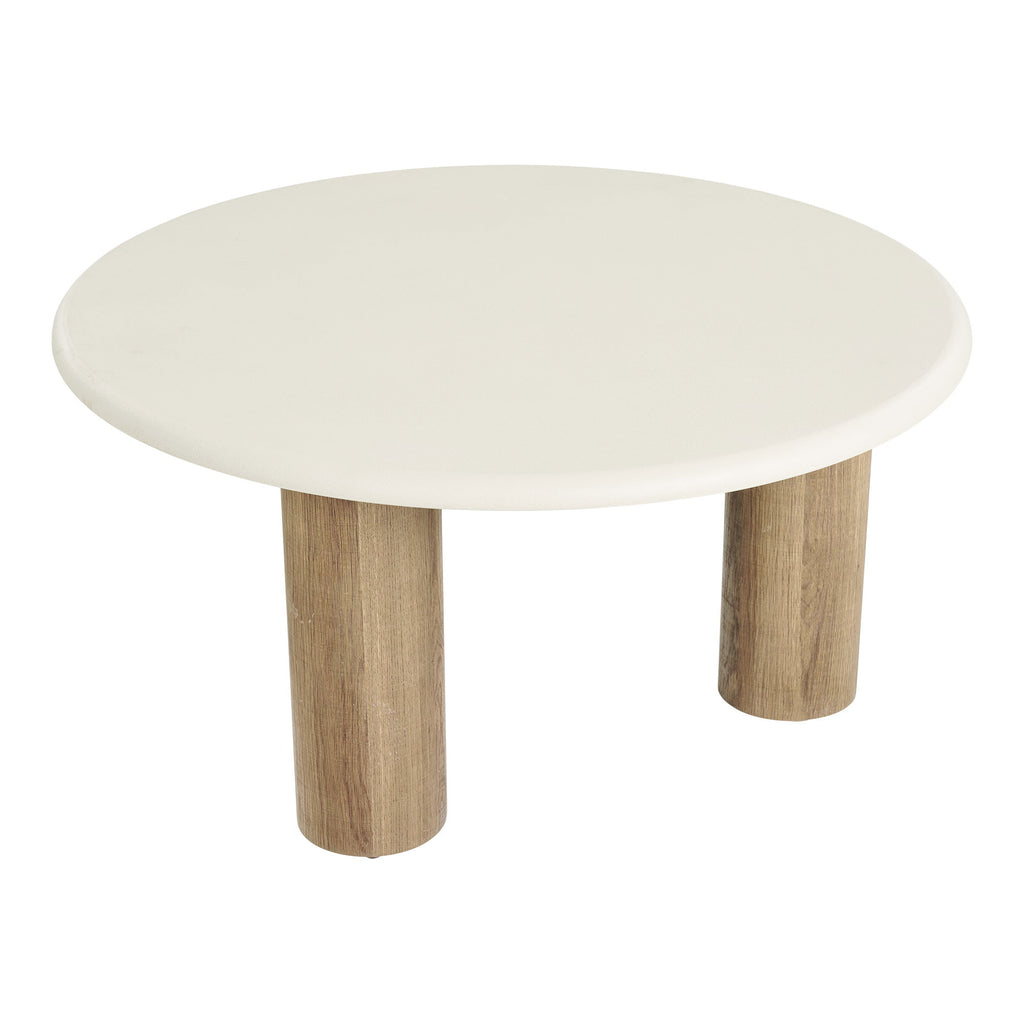 Fondi Salontafel - Salontafel, cementlook, zand/bruin, ø80x40 cm