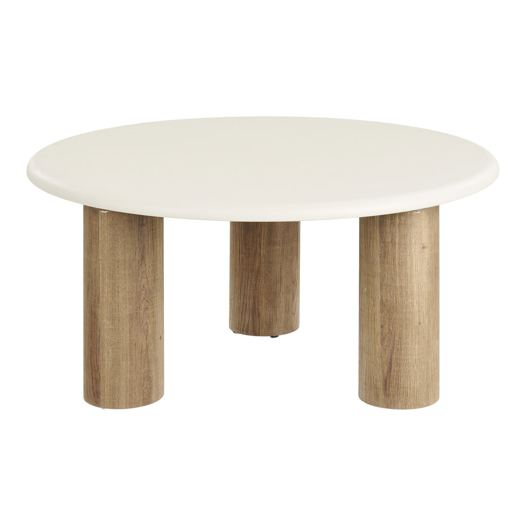 Fondi Salontafel - Salontafel, cementlook, zand/bruin, ø80x40 cm
