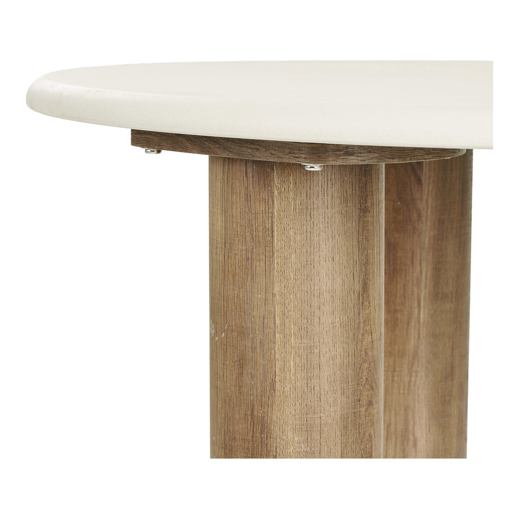 Fondi Salontafel - Salontafel, cementlook, zand/bruin, ø80x40 cm