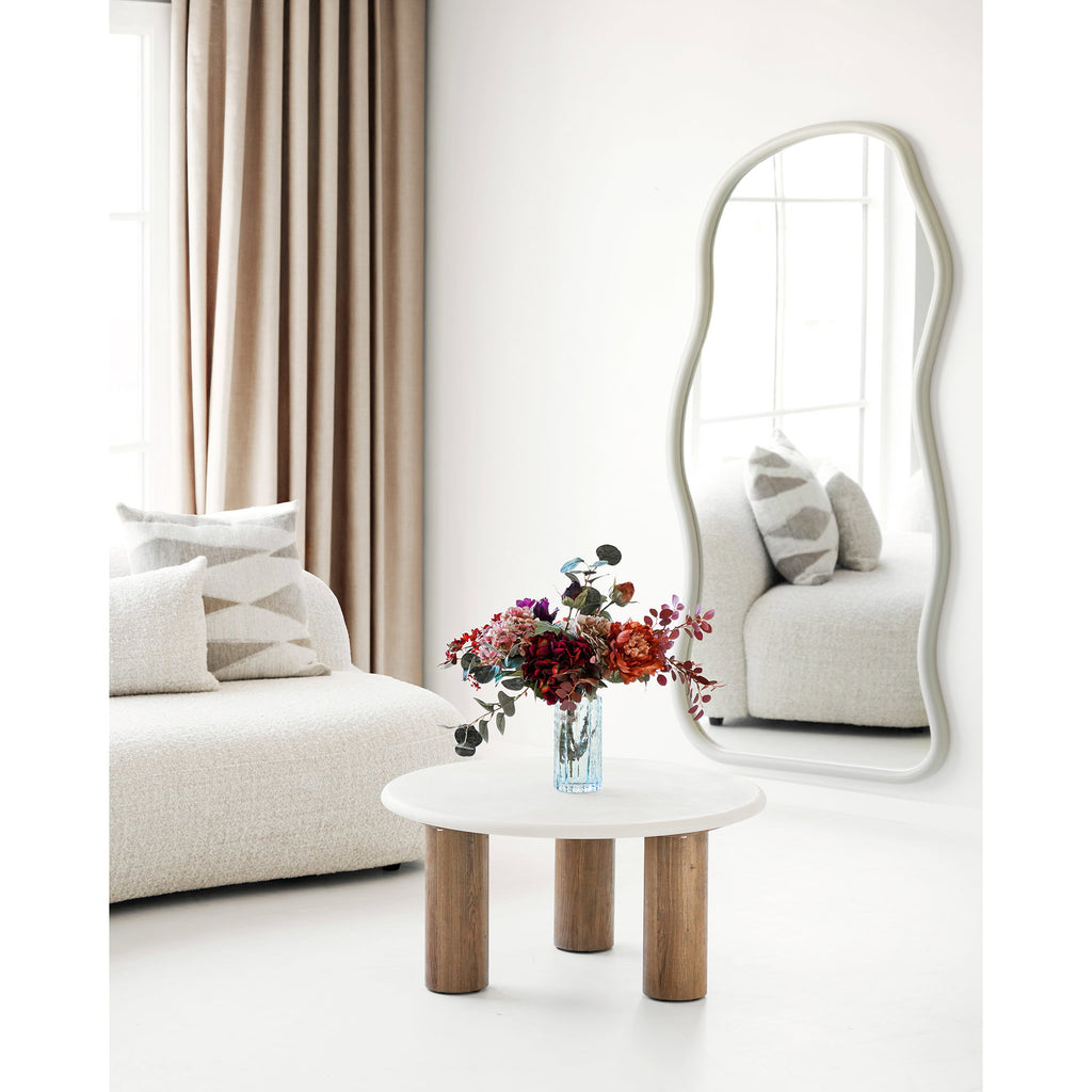 Fondi Salontafel - Salontafel, cementlook, zand/bruin, ø80x40 cm