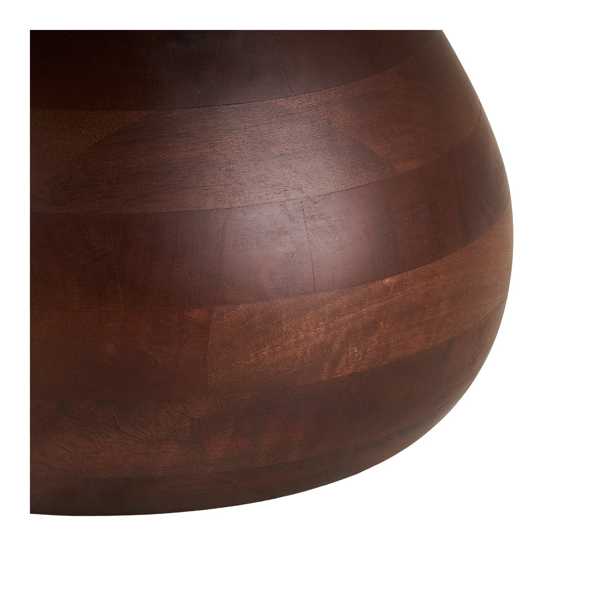 Heide Salontafel - Mangohout/marmer, donkerbruin/wit Ø70x35 cm