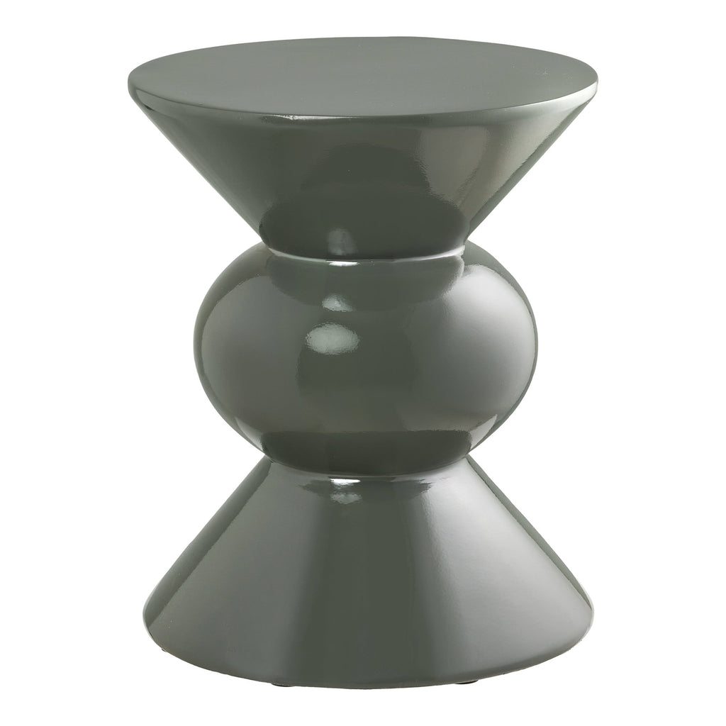Rosolina Bijzettafel - Bijzettafel, glasvezel, groen Ø34x41 cm