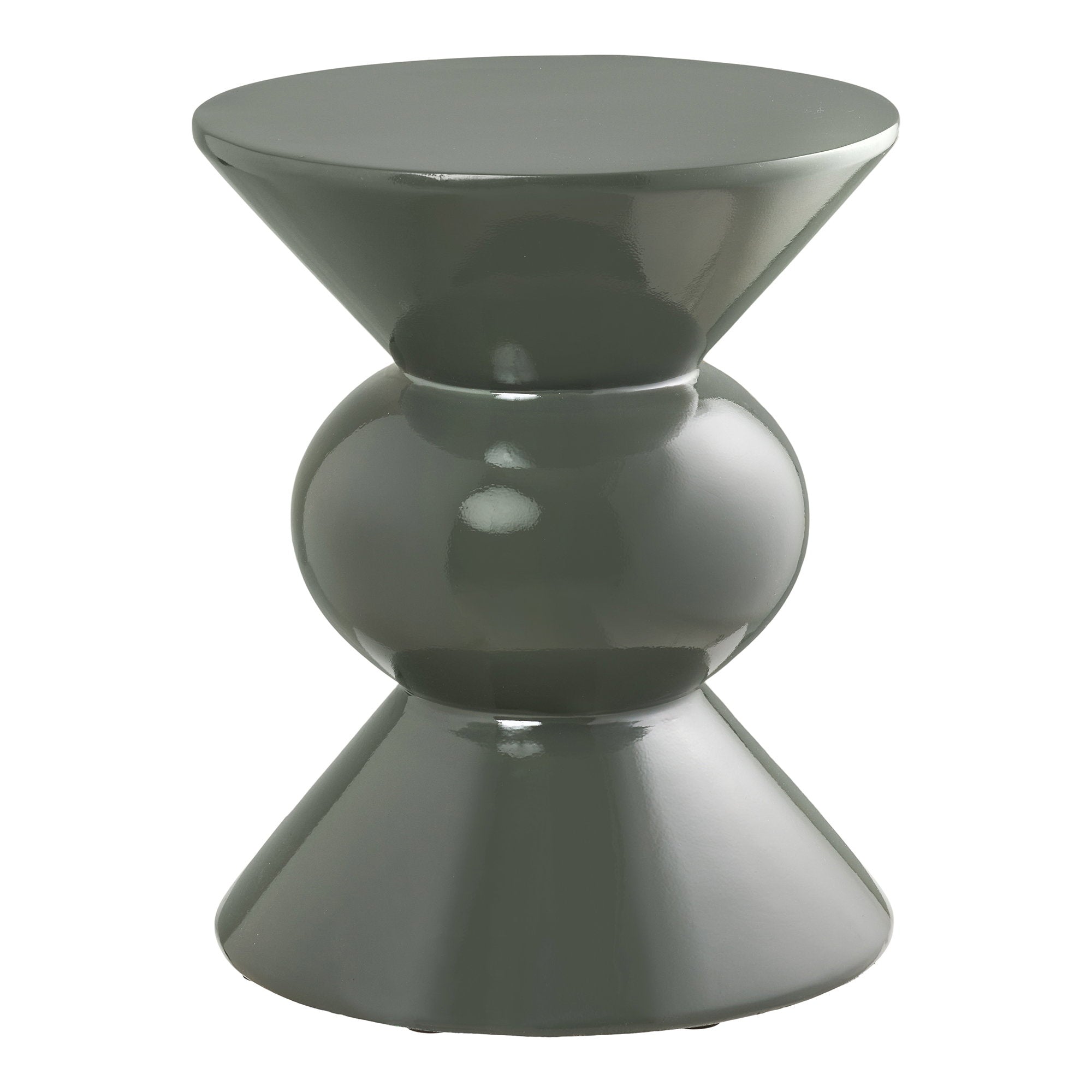 Rosolina Bijzettafel - Bijzettafel, glasvezel, groen Ø34x41 cm