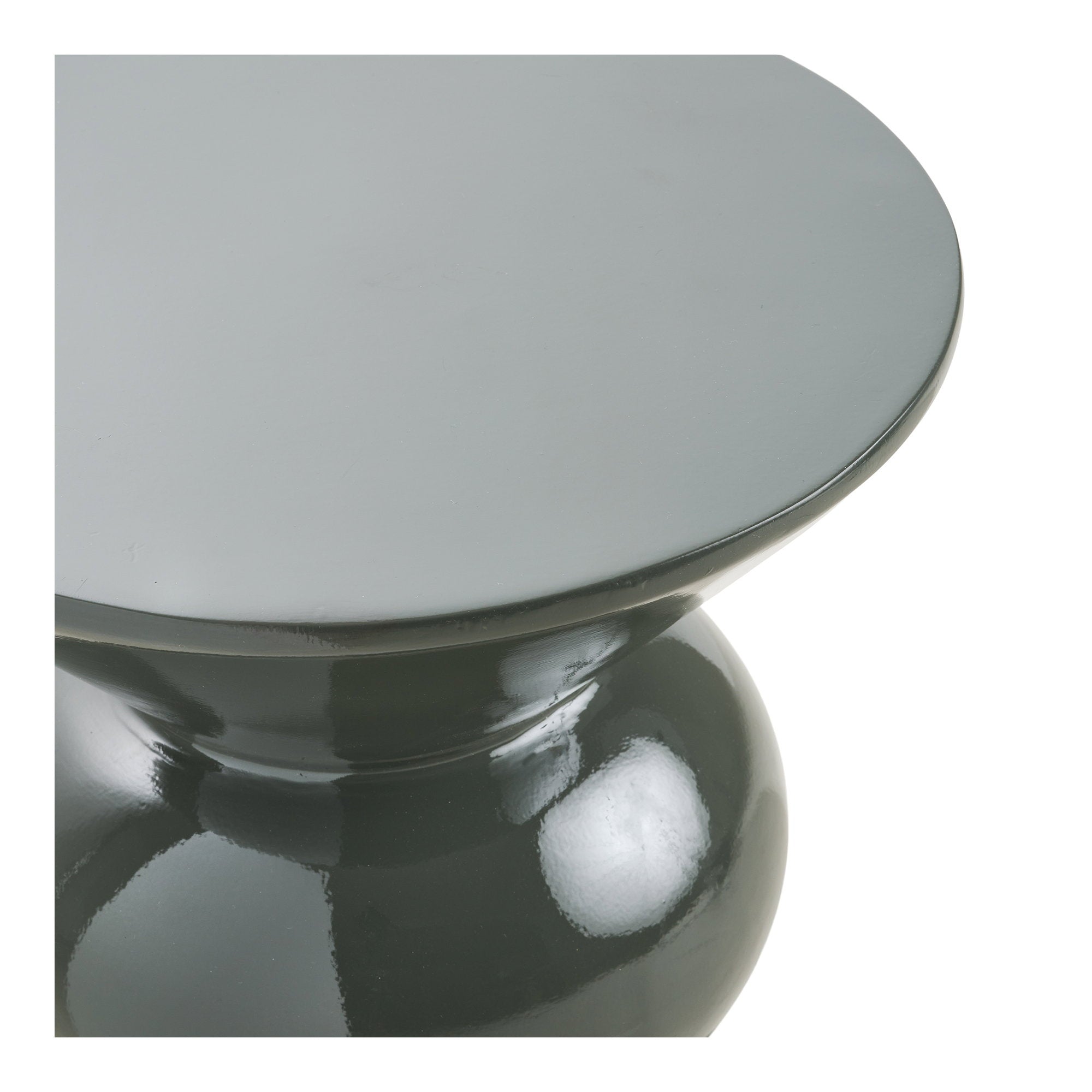 Rosolina Bijzettafel - Bijzettafel, glasvezel, groen Ø34x41 cm
