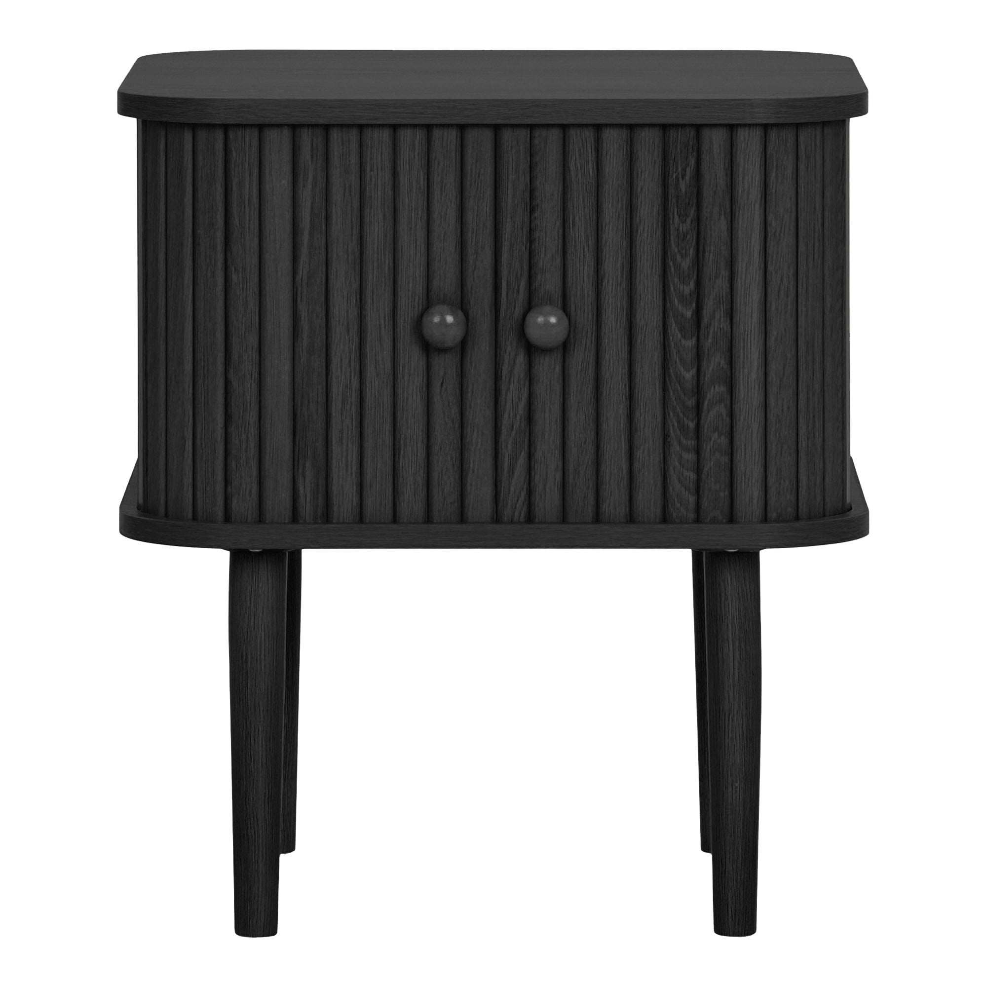 Nikko Bijzettafel - Bijzettafel, 2 deuren, zwart, 45x40x50,5 cm