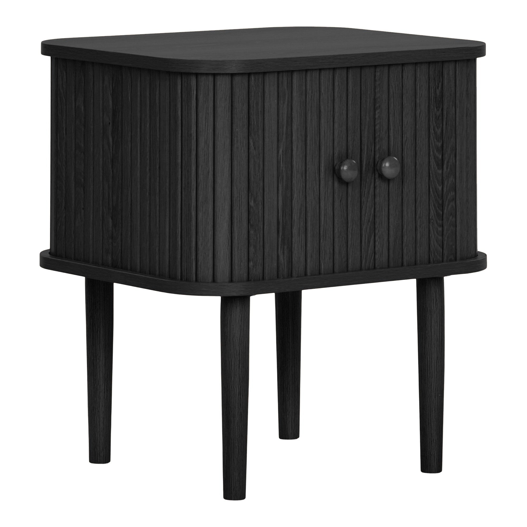 Nikko Bijzettafel - Bijzettafel, 2 deuren, zwart, 45x40x50,5 cm