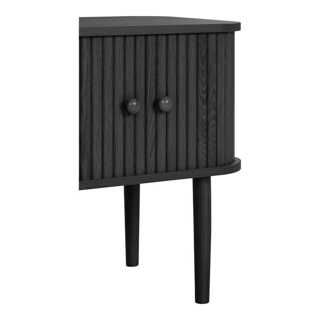 Nikko Bijzettafel - Bijzettafel, 2 deuren, zwart, 45x40x50,5 cm