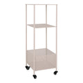 Torres Trolley - Staal, zandkleurig, 3 planken 35x35x100 cm