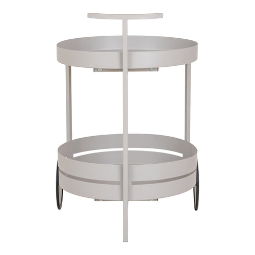 Beja Bartrolley - Staal, grijs, 2 planken 40x42x61 cm