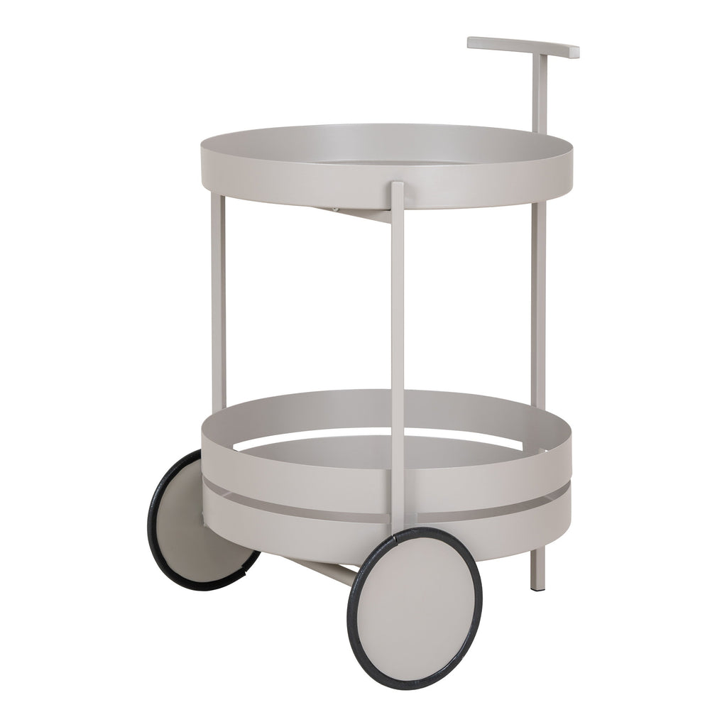 Beja Bartrolley - Staal, grijs, 2 planken 40x42x61 cm