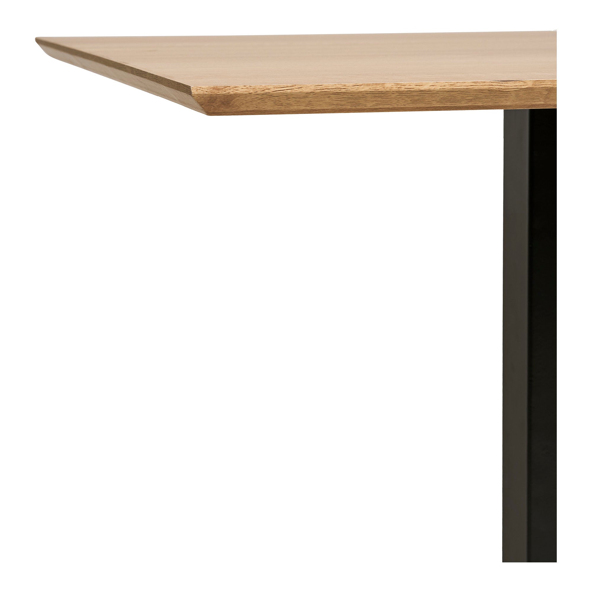 Fano Cafétafel - Melamine, naturel, zwart metalen onderstel 70x70x75 cm