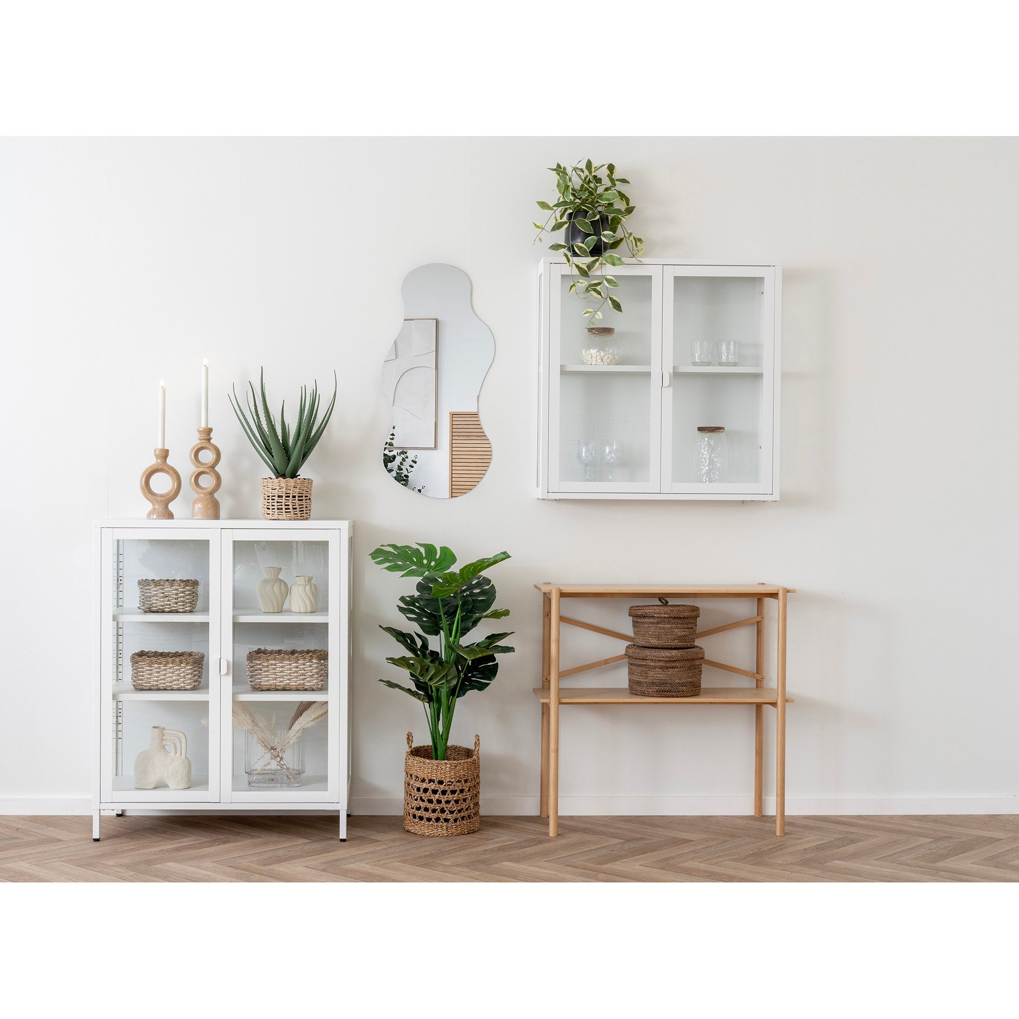 Manaus Wandtafel - Wandtafel, bamboe, naturel 83x32x80,5 cm