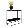 Vita Wandtafel - Wandtafel met 2 planken, zwart, zwart frame 80x36x80 cm