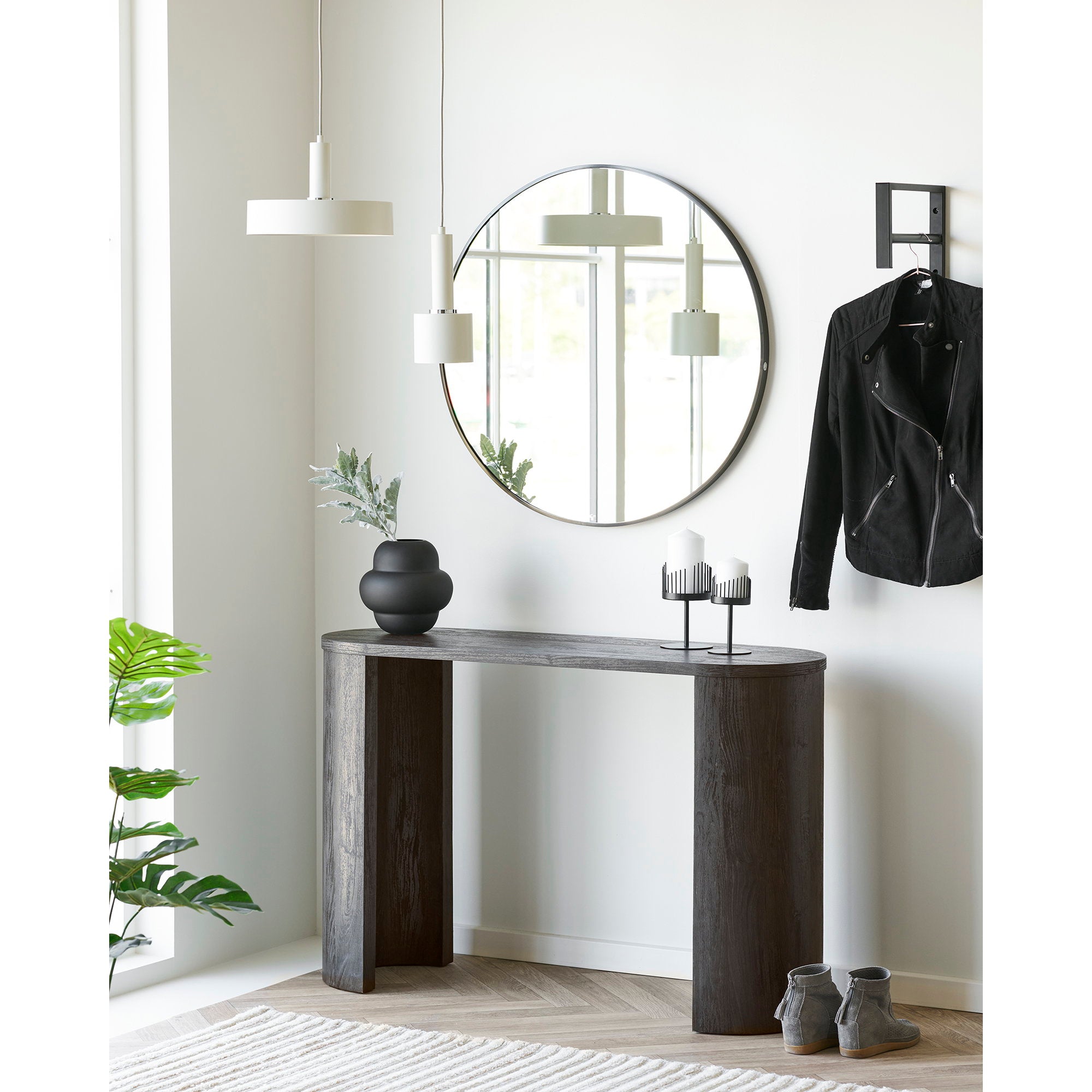 Bibione Wandtafel - Wandtafel, donkerbruin 38x114x75 cm