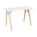 Vojens Bureau - Bureau, wit/naturel 120x60x75 cm