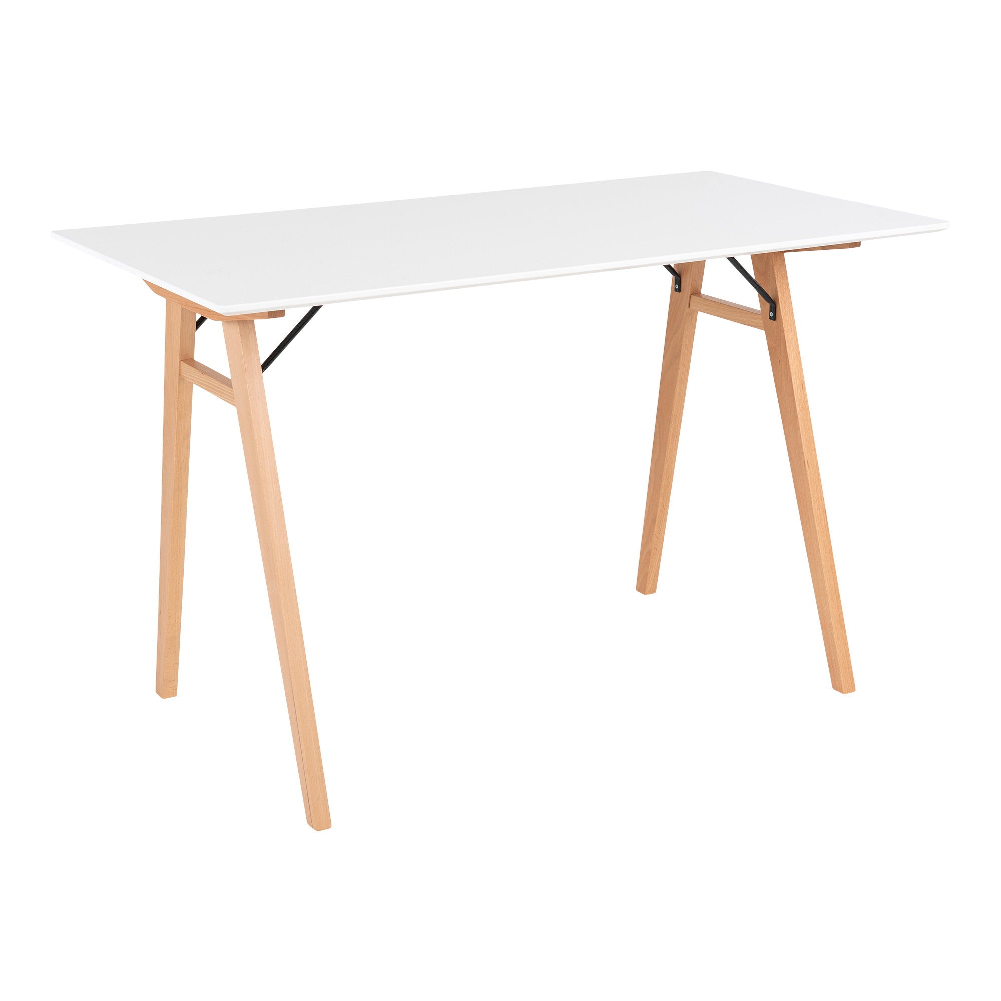 Vojens Bureau - Bureau, wit/naturel 120x60x75 cm