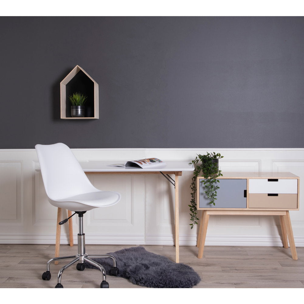 Vojens Bureau - Bureau, wit/naturel 120x60x75 cm