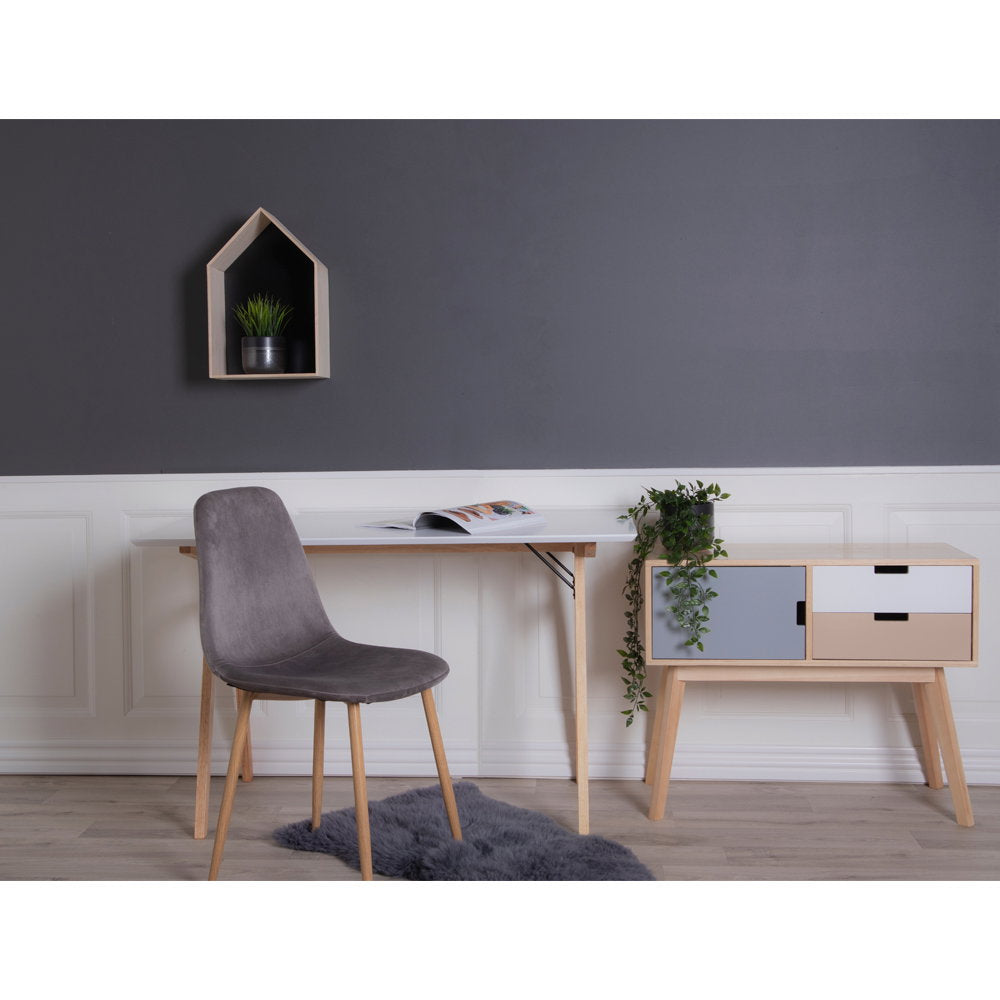 Vojens Bureau - Bureau, wit/naturel 120x60x75 cm