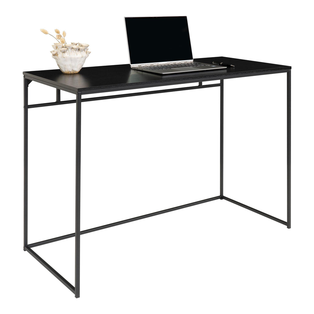 Vita Bureau - Bureau, zwart met zwart frame 100x45x75 cm