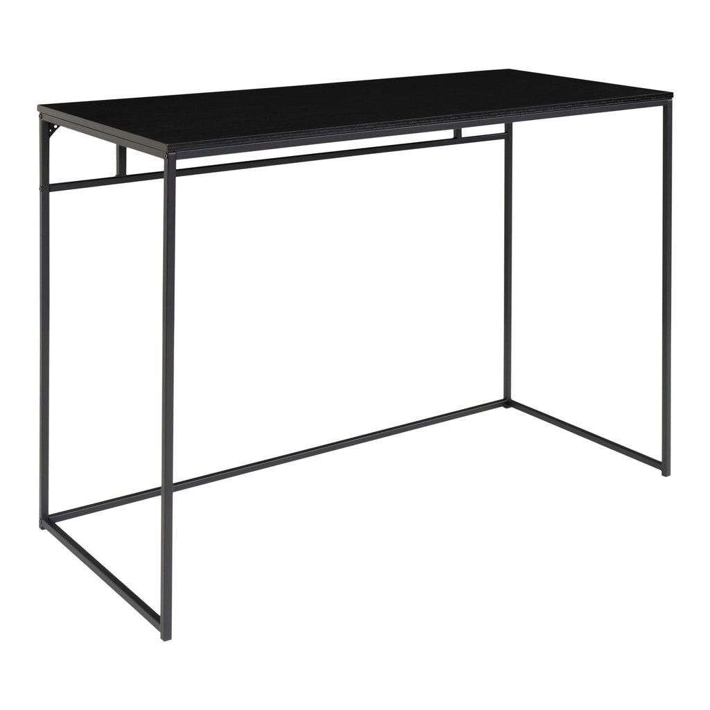 Vita Bureau - Bureau, zwart met zwart frame 100x45x75 cm