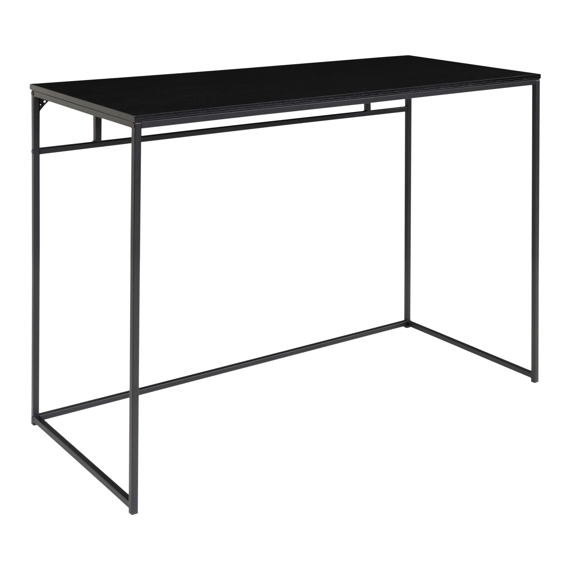 Vita Bureau - Bureau, zwart met zwart frame 100x45x75 cm