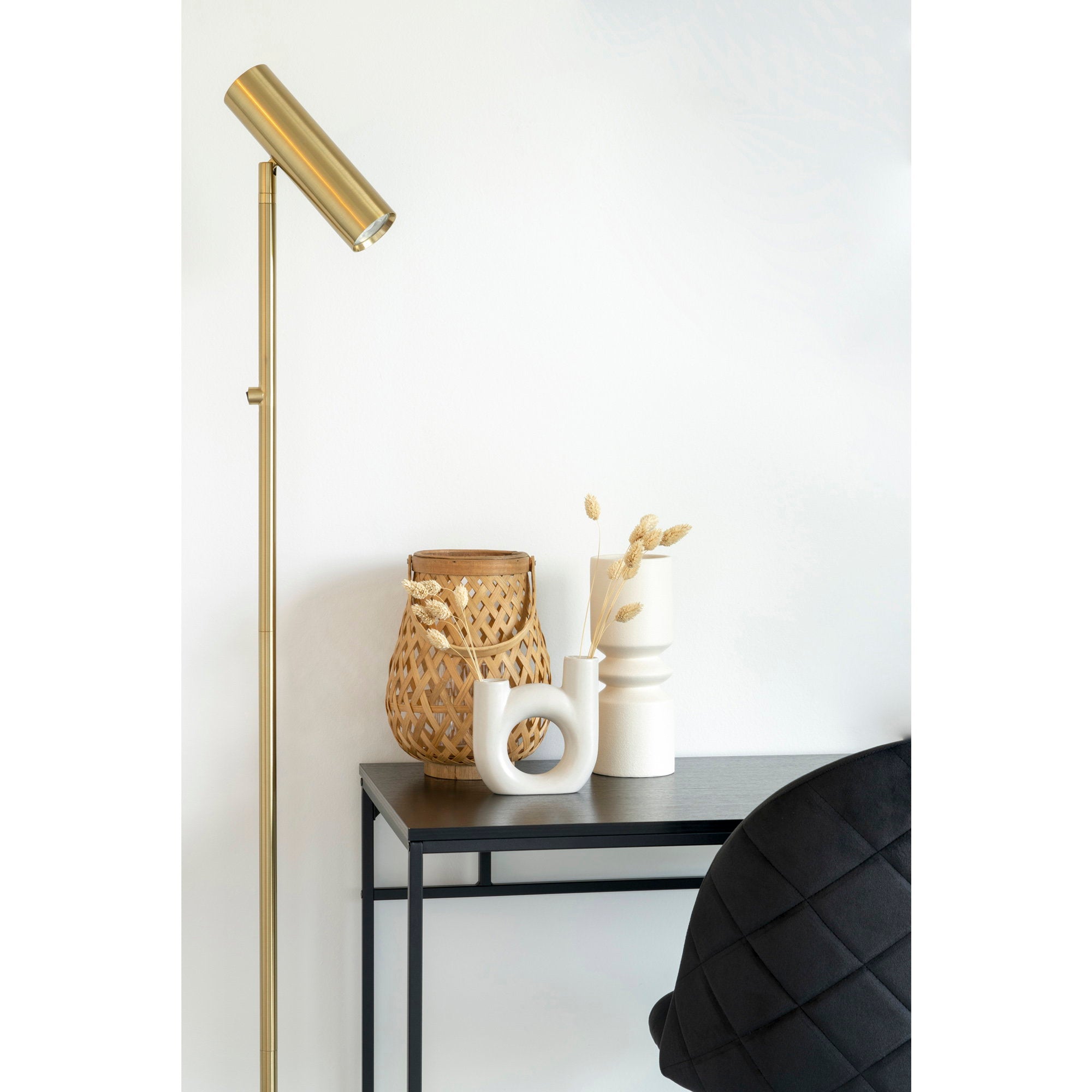 Vita Bureau - Bureau, zwart met zwart frame 100x45x75 cm
