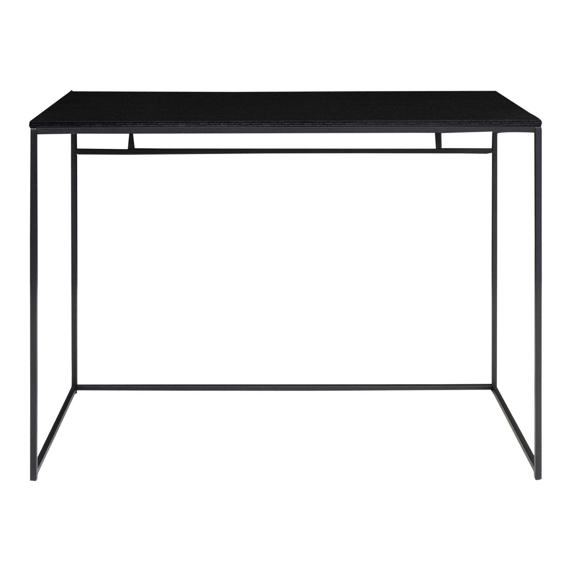 Vita Bureau - Bureau, zwart met zwart frame 100x45x75 cm