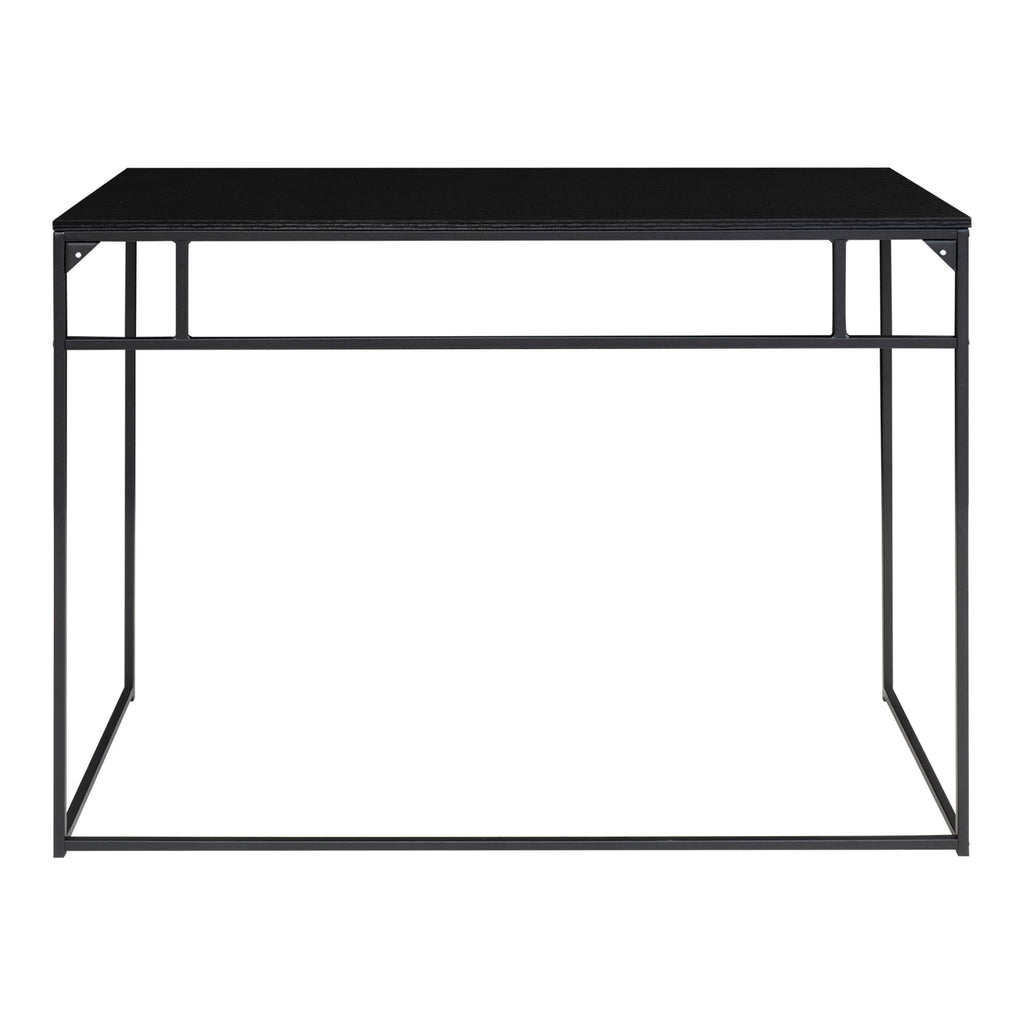 Vita Bureau - Bureau, zwart met zwart frame 100x45x75 cm