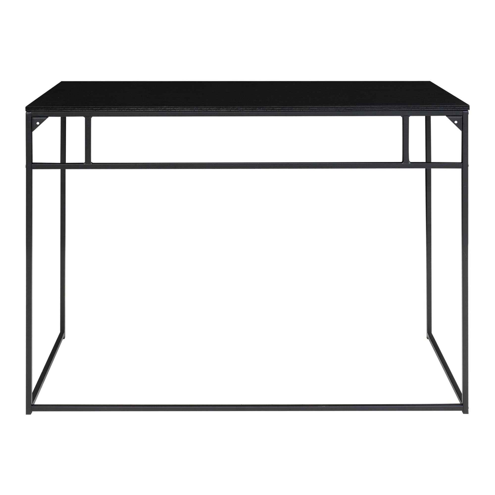 Vita Bureau - Bureau, zwart met zwart frame 100x45x75 cm