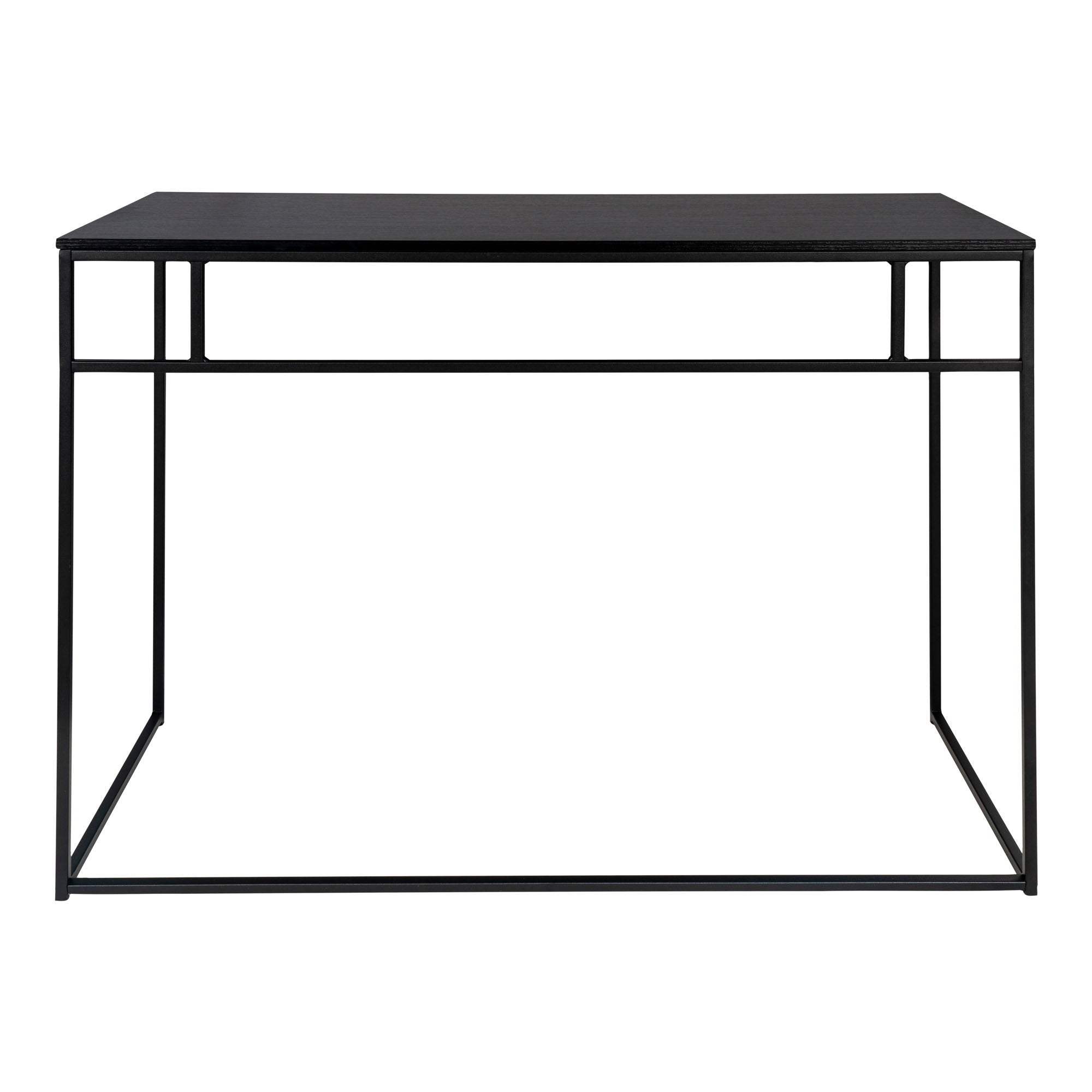 Vita Bureau - Bureau, zwart met zwart frame 100x45x75 cm