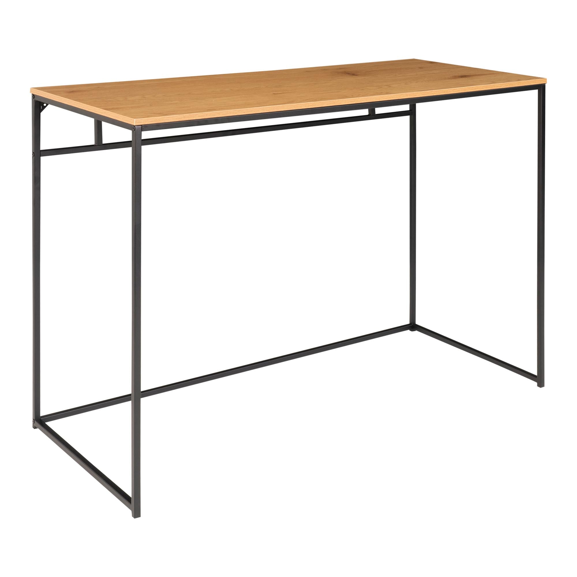 Vita Bureau - Bureau, eikenlook met zwart frame 100x45x75 cm