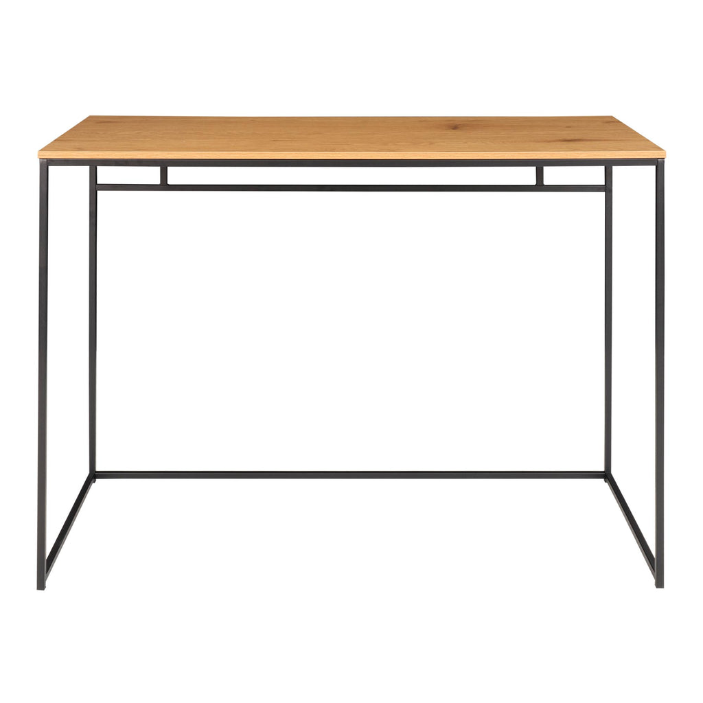Vita Bureau - Bureau, eikenlook met zwart frame 100x45x75 cm