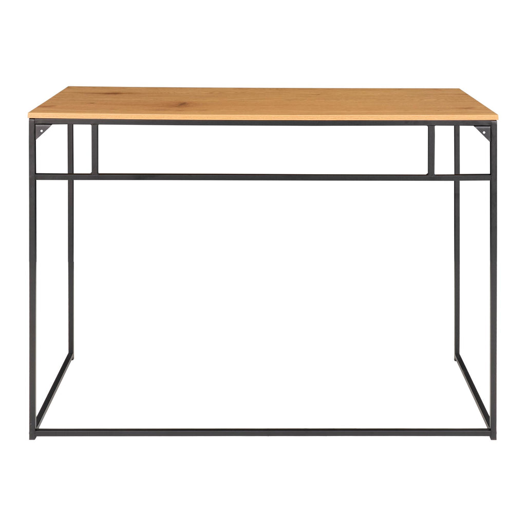 Vita Bureau - Bureau, eikenlook met zwart frame 100x45x75 cm