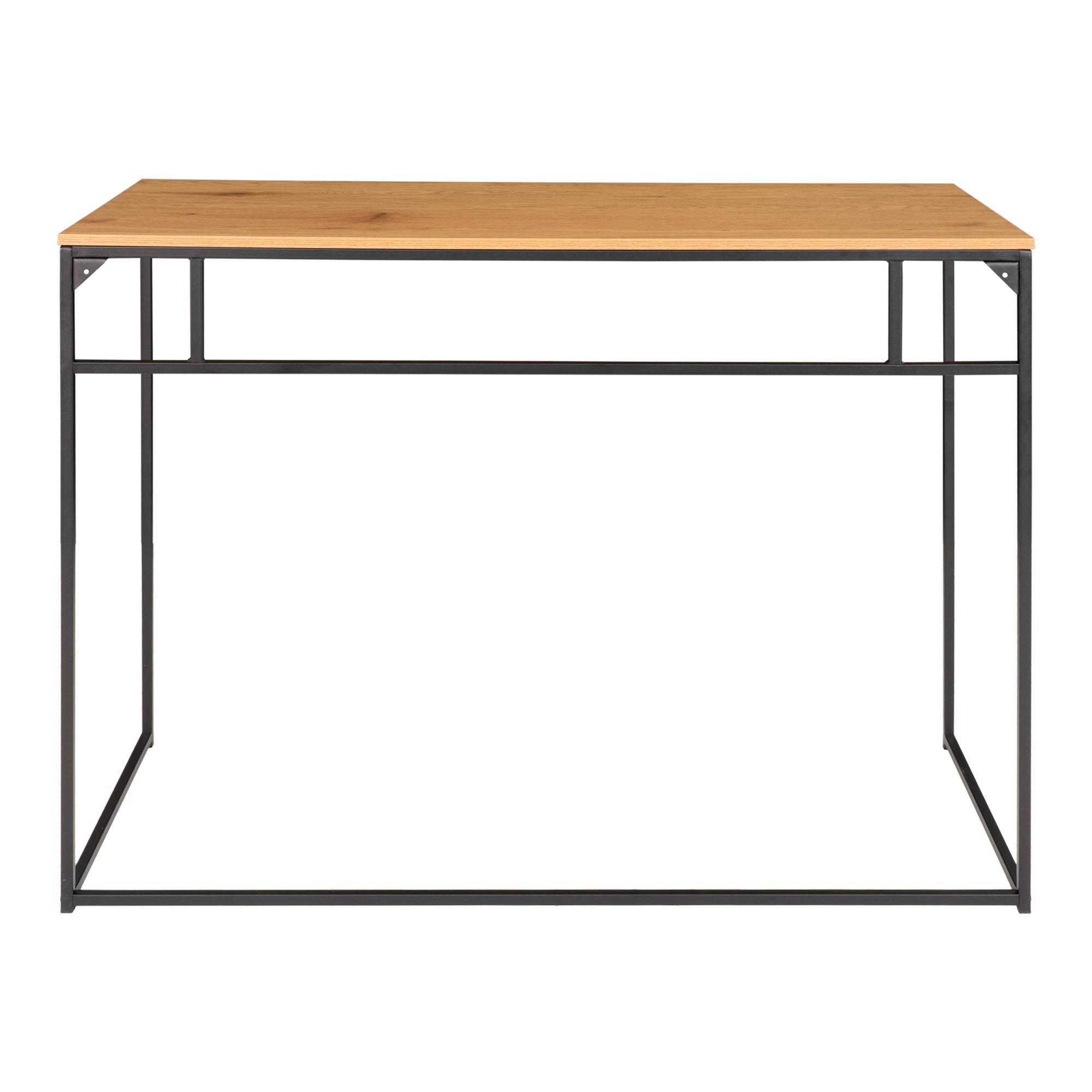 Vita Bureau - Bureau, eikenlook met zwart frame 100x45x75 cm