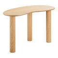 Livigno Bureau - Bureau, eikenhout/eikenfineer, organische vorm, naturel, 60x120x75 cm