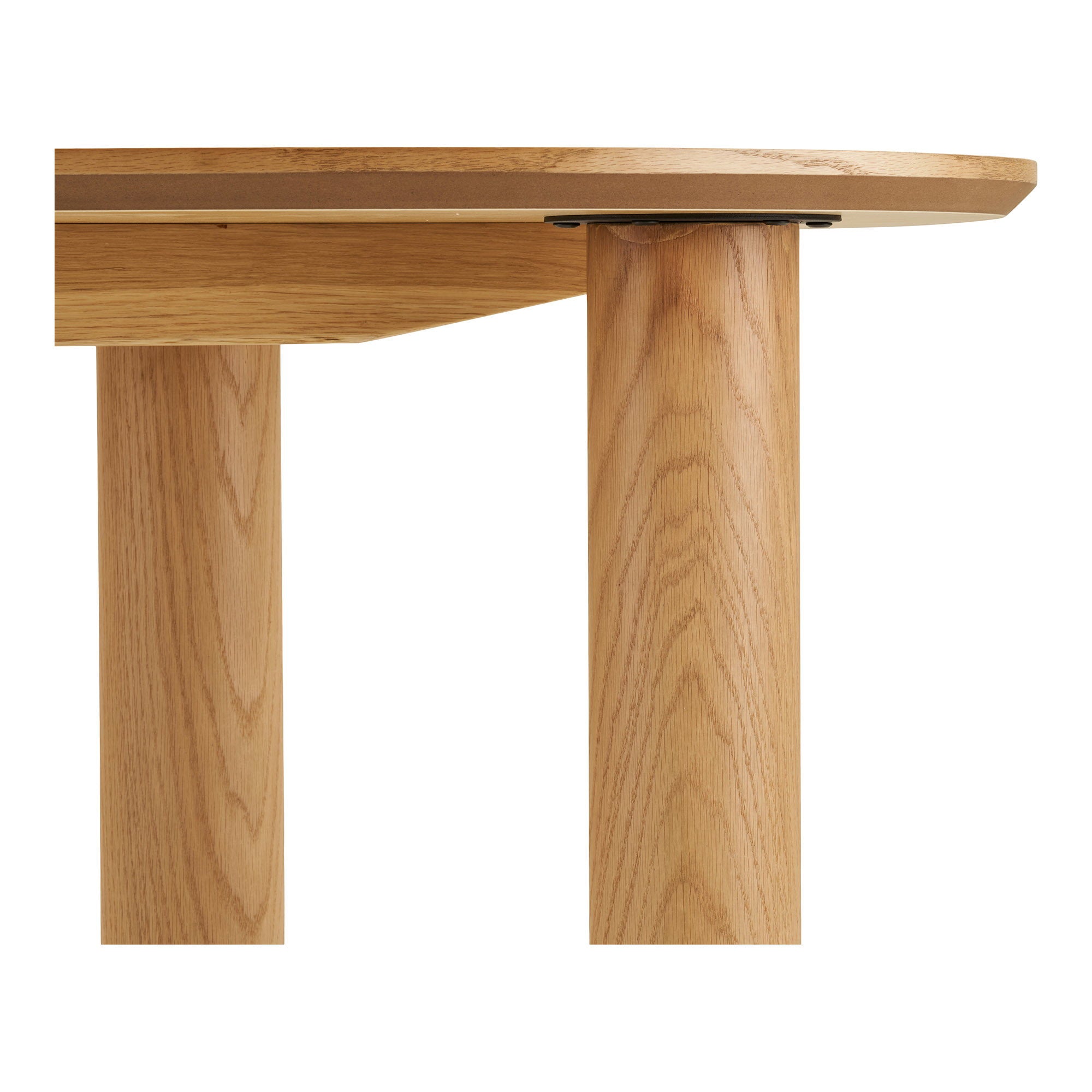Livigno Bureau - Bureau, eikenhout/eikenfineer, organische vorm, naturel, 60x120x75 cm