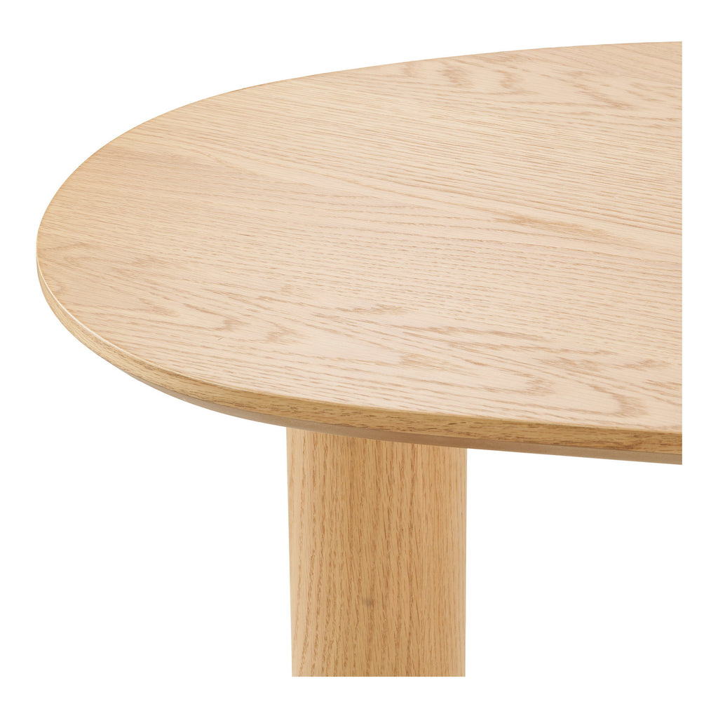 Livigno Bureau - Bureau, eikenhout/eikenfineer, organische vorm, naturel, 60x120x75 cm