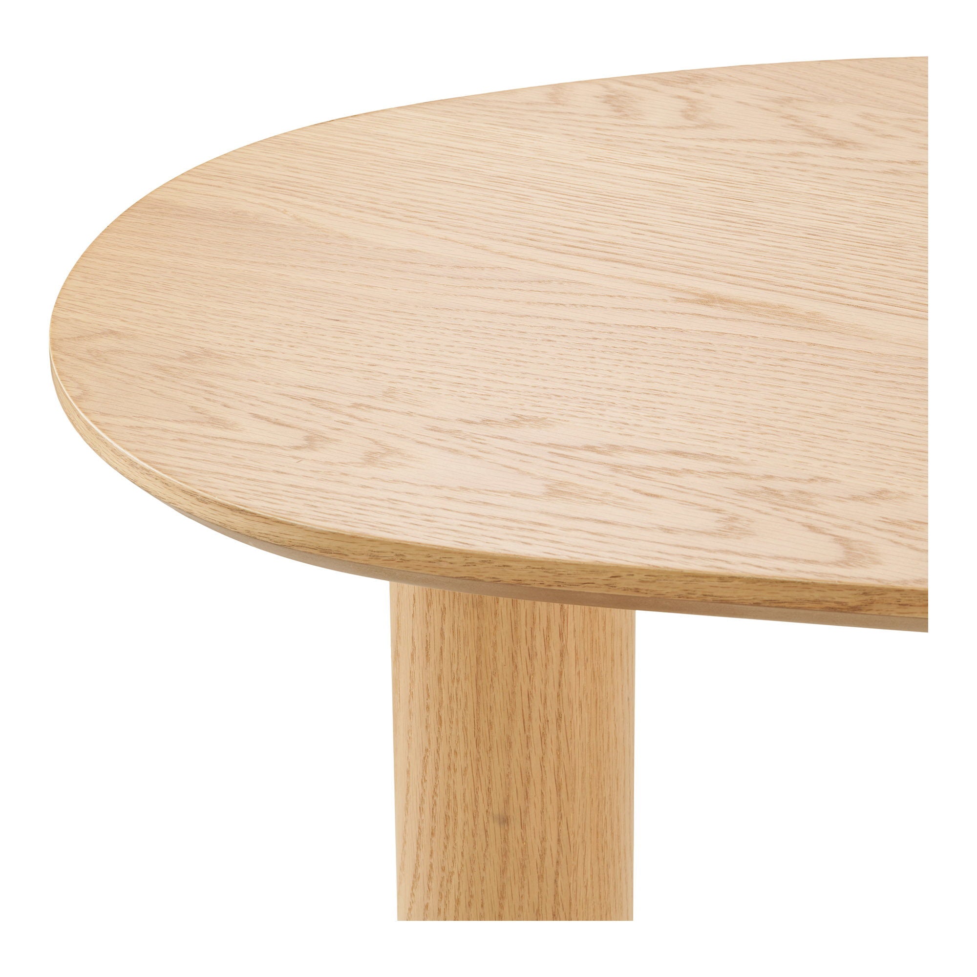 Livigno Bureau - Bureau, eikenhout/eikenfineer, organische vorm, naturel, 60x120x75 cm