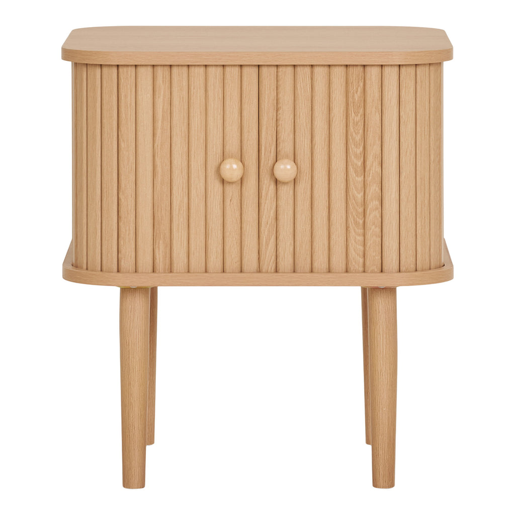 Nikko Bijzettafel - Bijzettafel met 2 deuren, naturel 45x40x50,5 cm