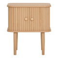 Nikko Bijzettafel - Bijzettafel met 2 deuren, naturel 45x40x50,5 cm