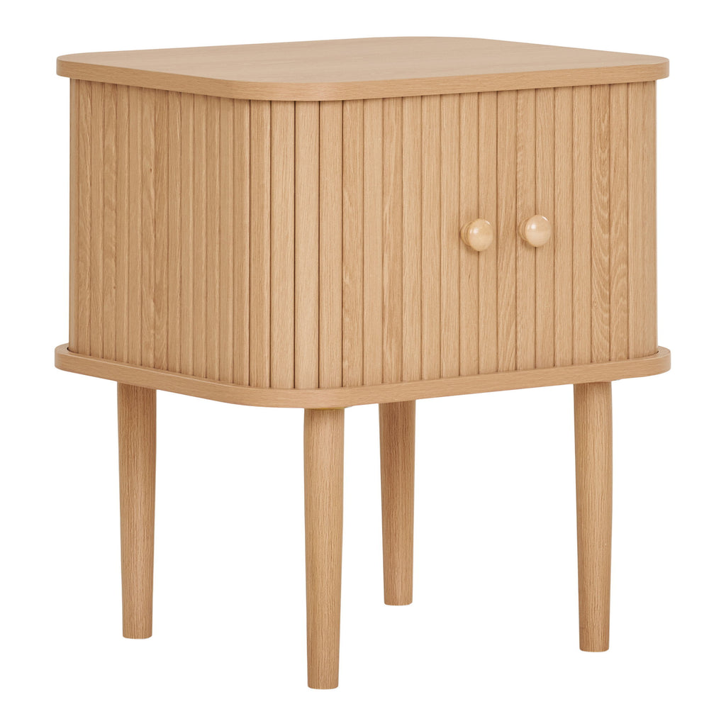 Nikko Bijzettafel - Bijzettafel met 2 deuren, naturel 45x40x50,5 cm