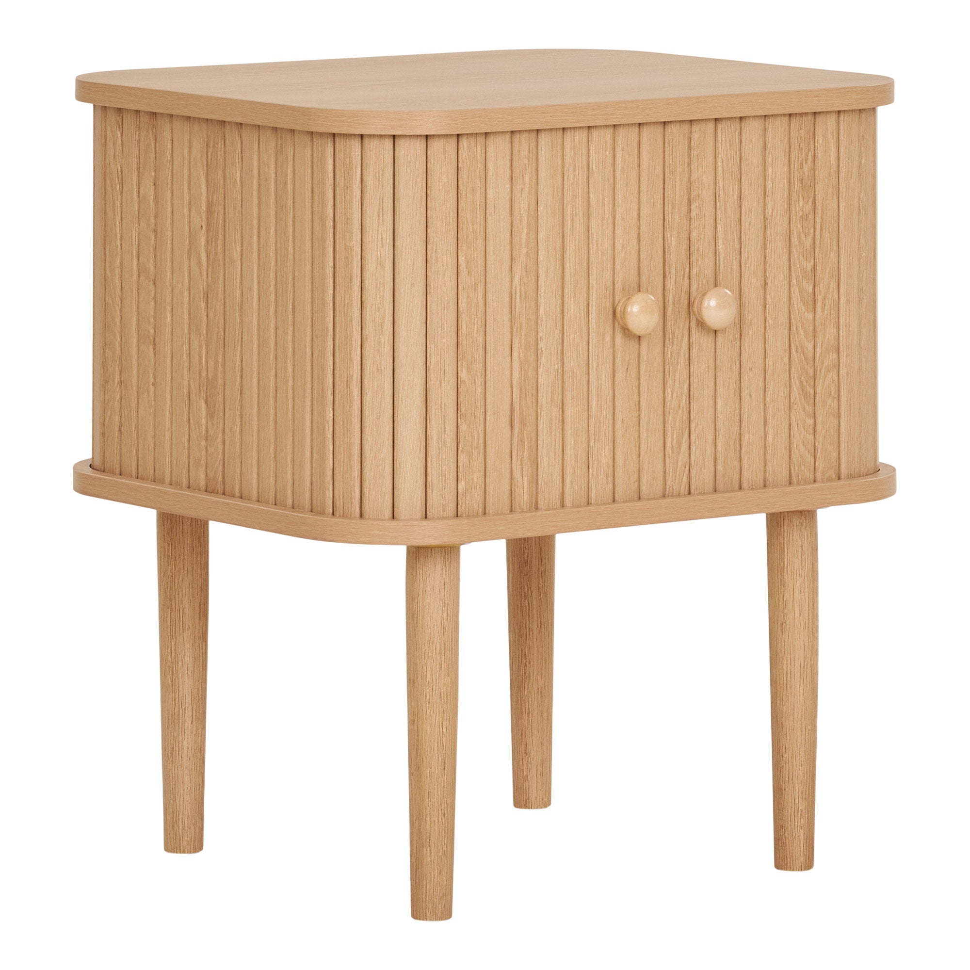 Nikko Bijzettafel - Bijzettafel met 2 deuren, naturel 45x40x50,5 cm