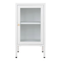 Dalby Kast - Kast met 1 glazen deur, staal, wit 38x35x70 cm