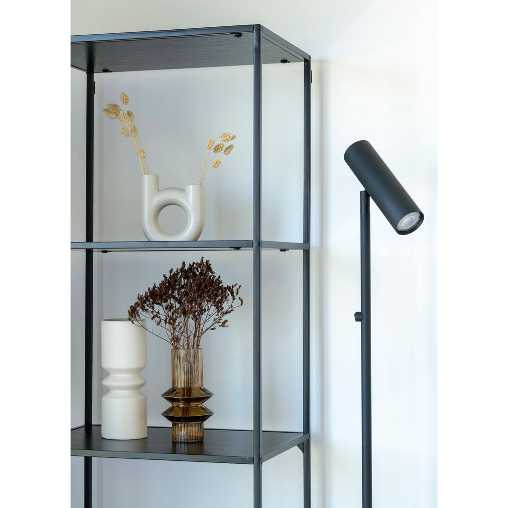 Vita Stellingkast - Met 5 planken, zwart, zwart frame 51x36x170 cm
