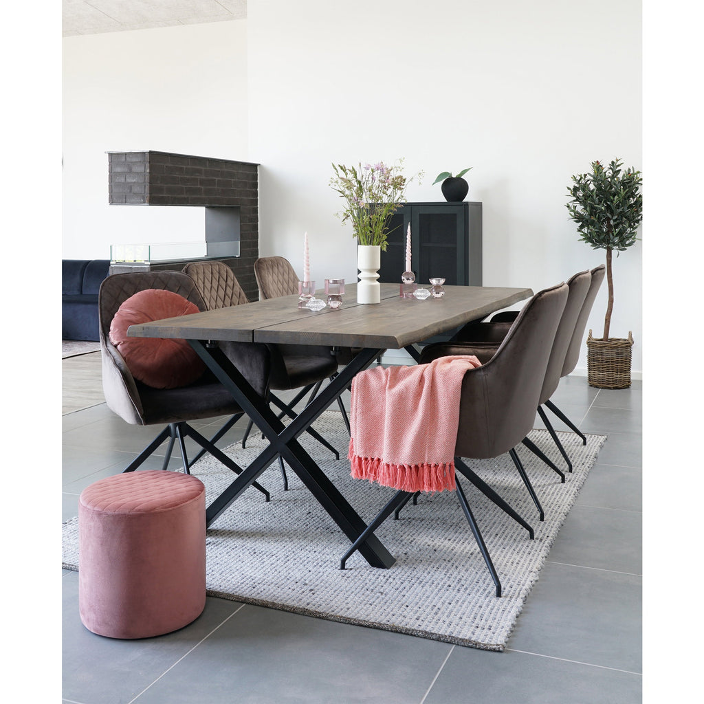 Melbourne Kast - Kast met 2 gaasdeuren, staal, zwart 80x40x120 cm