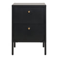 Dalby Ladenkast - 2 lades, staal, zwart 40x40x59,5 cm